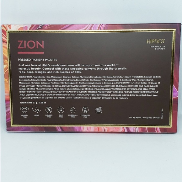 Hipdot Zion pressed pigment palette NWOB 4/18 Shimmering colors. Create stunning - Picture 6 of 15